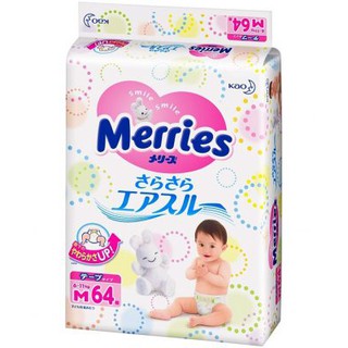 Tã/bỉm dán merries m64/l54 nội địa nhật
