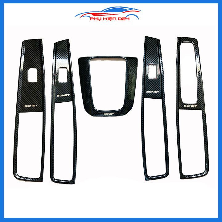 Ốp nội thất cho xe ô tô Sonet 2021-2022-2023 vân Đá/Titan/Cacbon bảo vệ chống trầy xước và làm đẹp xe