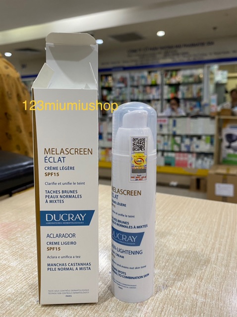 Kem trị đốm nâu, nám, chống nắng-Ducray Melascreen Eclat Creme Legere SPF15