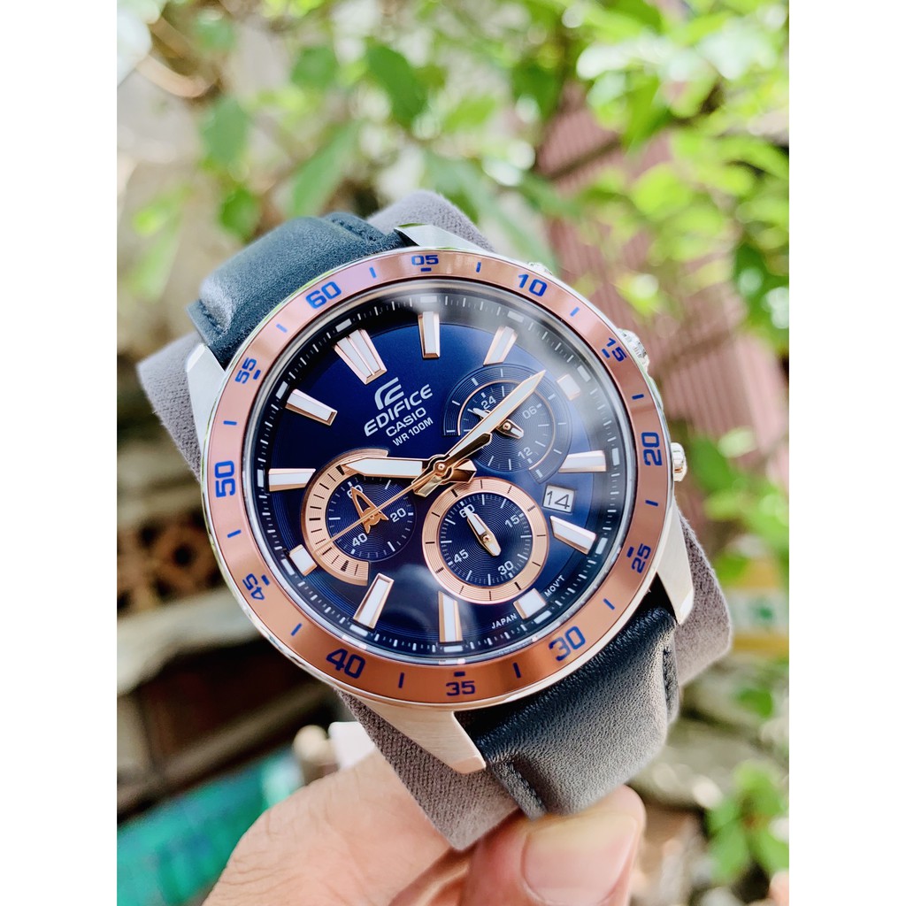 Đồng Hồ Nam Casio Dây da 🍁FREESHIP🍁 Giảm 50k Khi Nhập Mã [CASIONAM] Đồng Hồ Casio Edifice Chính Hãng