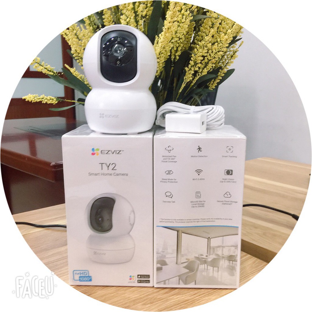 Camera IP Wifi Ezviz TY2 Quét 360 Độ Hồng Ngoại Đêm Lên Đến 10M Đàm Thoại 2 Chiều Theo Dõi Chuyển Động - Hàng Chính Hãng