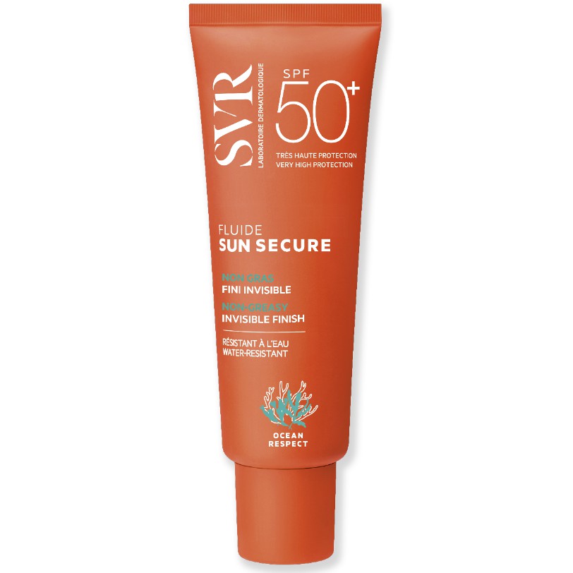 Kem chống nắng SPF50 dạng lỏng, không nhờn dính SVR sun secure fluide SPF50+ 50ml TẶNG mặt nạ Sexylook (Nhập khẩu)