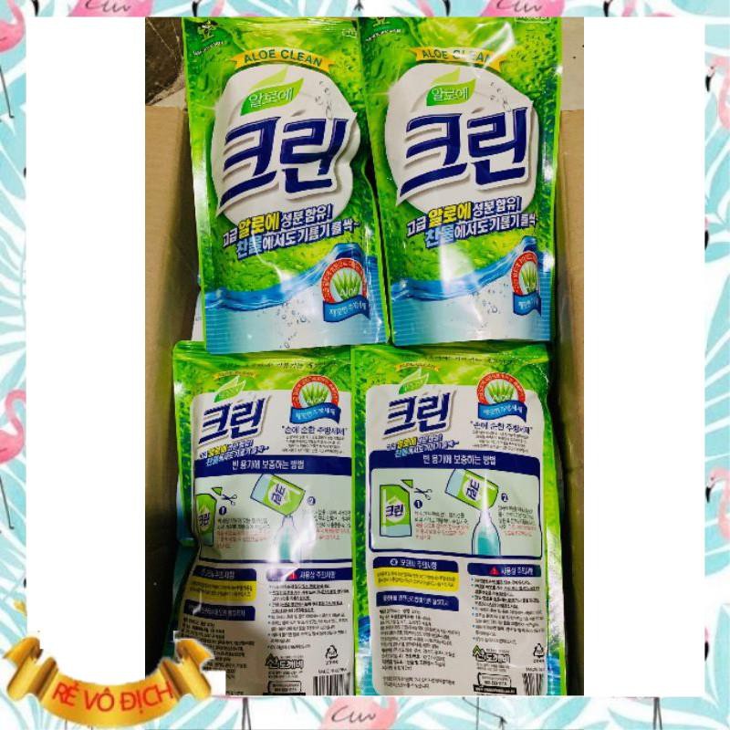 Nước Rửa Chén SANDOKKAEBI ⚡FREESHIP⚡ 800 ml (dạng túi) Hương Nha Đam - An toàn cho gia đình bạn