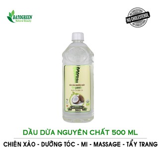 Dầu Dừa Nguyên Chất Vietcoco Chai Pet 500ml Thực Phẩm