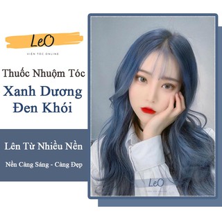 Thuốc Nhuộm Tóc Màu XANH DƯƠNG ĐEN KHÓI không cần tẩy tóc  _LeoHair_ _Leo_
