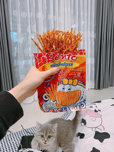 Mực Bento Sợi Thái Lan Cay Siêu Ngon - Hàng Có Sẵn, Date Mới ( ĐỒ ĂN VẶT THÁI LAN ) | BigBuy360 - bigbuy360.vn