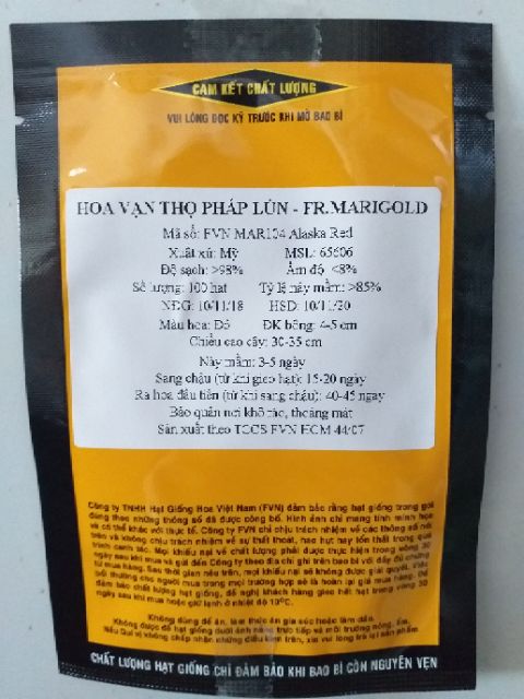 HẠT GIỐNG VẠN THỌ PHÁP LÙN  - FR.MARIGOLD