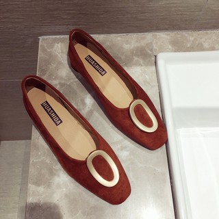 ] (ORDER) giày búp bê nữ da lộn