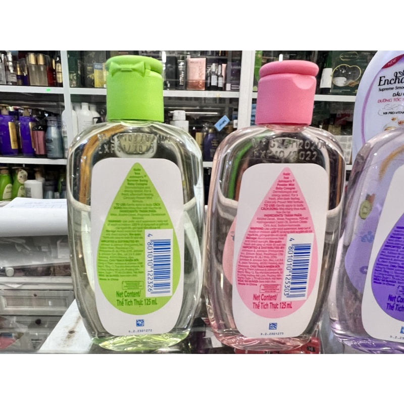 Dầu thơm ,nước hoa baby  gohnsons baby em bé chai lớn 125ml có 3 mùi xanh ,Hồng,tím, an toàn cho bé yêu