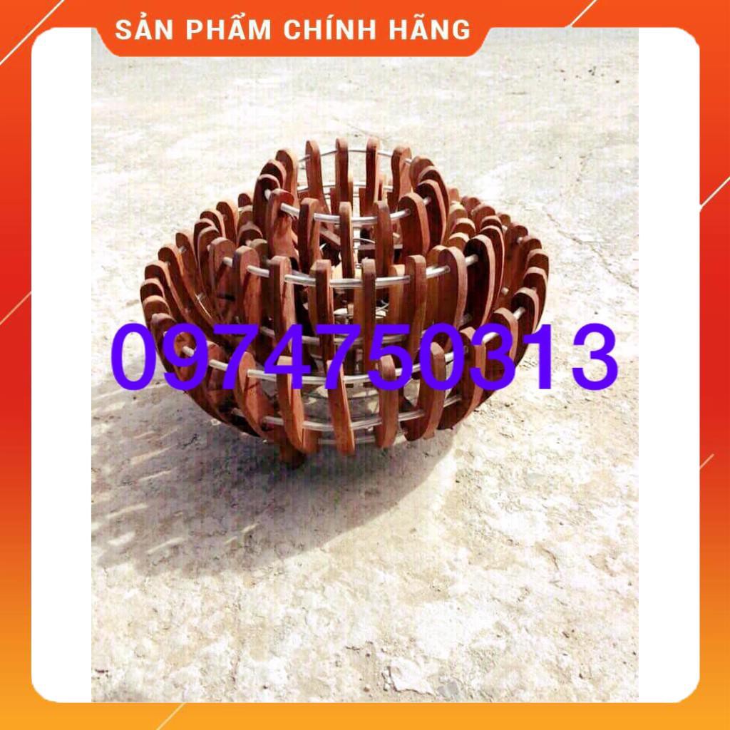 CHẬU TRỒNG LAN BẰNG GỖ CĂM XE SIZE 25CM- MẪU CHẬU BÍ MỚI