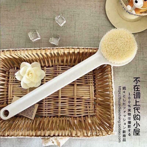 Cây Chổi Tắm Kì Cọ Lưng SỢI COTTON GT2 Siêu Mềm - Dụng Cụ Massage Chà Tẩy Tế Bào Chết, Ngăn Mụn