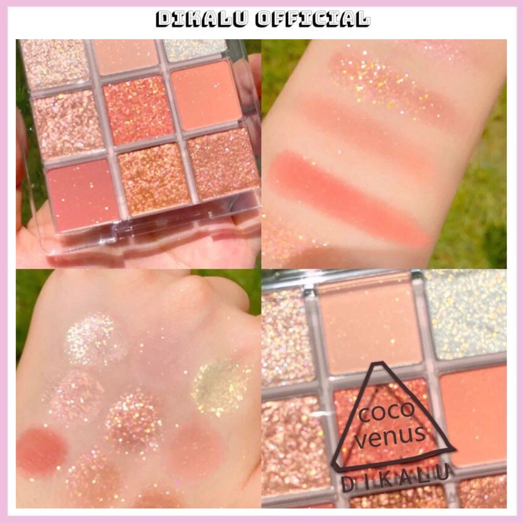 Phấn mắt Dikalu nội địa trung Phấn mắt giá rẻ 9 ô kim tuyến DPM3