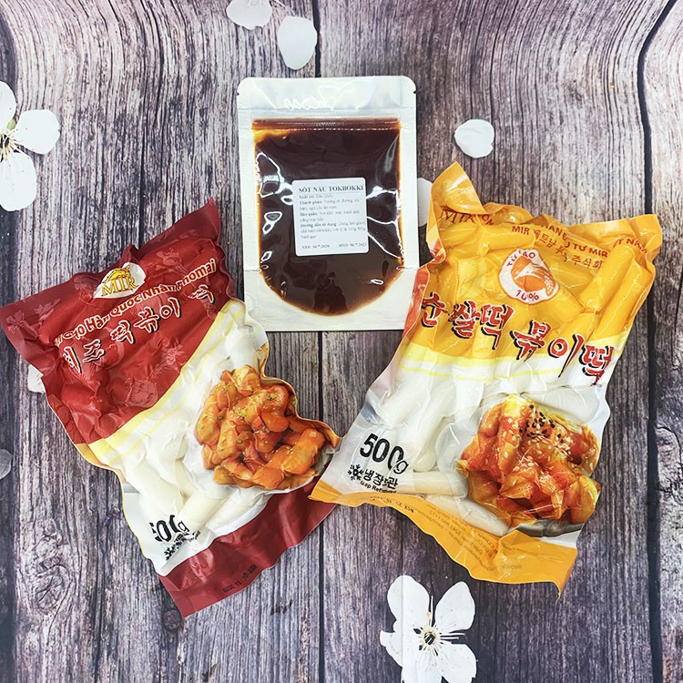 COMBO BÁNH GẠO KÈM SỐT TOKBOKKI TRUYỀN THỐNG HÀN QUỐC 500GR