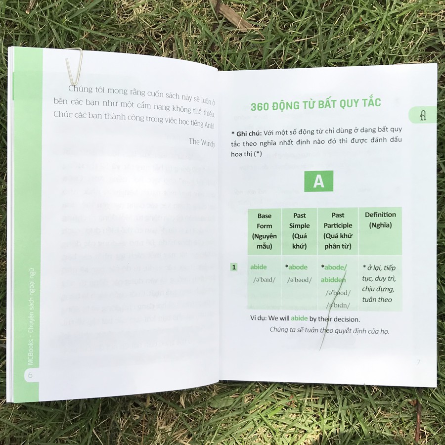 Sách - 360 động từ bất quy tắc và 12 thì tiếng Anh cơ bản (Khổ nhỏ) | BigBuy360 - bigbuy360.vn