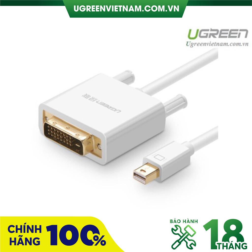 Cáp chuyển đổi Mini Displayport sang DVI dài 1.5M Ugreen 10443 chính hãng