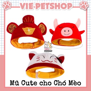 Mũ Tết Cute Tạo Hình Thần Tài Cho Thú Cưng | Vie PETSHOP