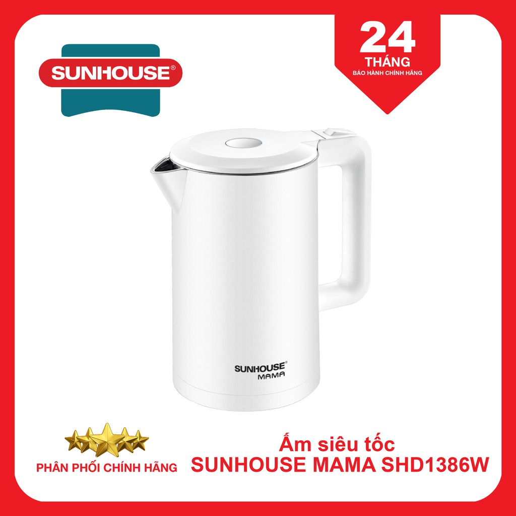 Ấm siêu tốc inox 2 lớp 1.7L SUNHOUSE MAMA SHD1386W