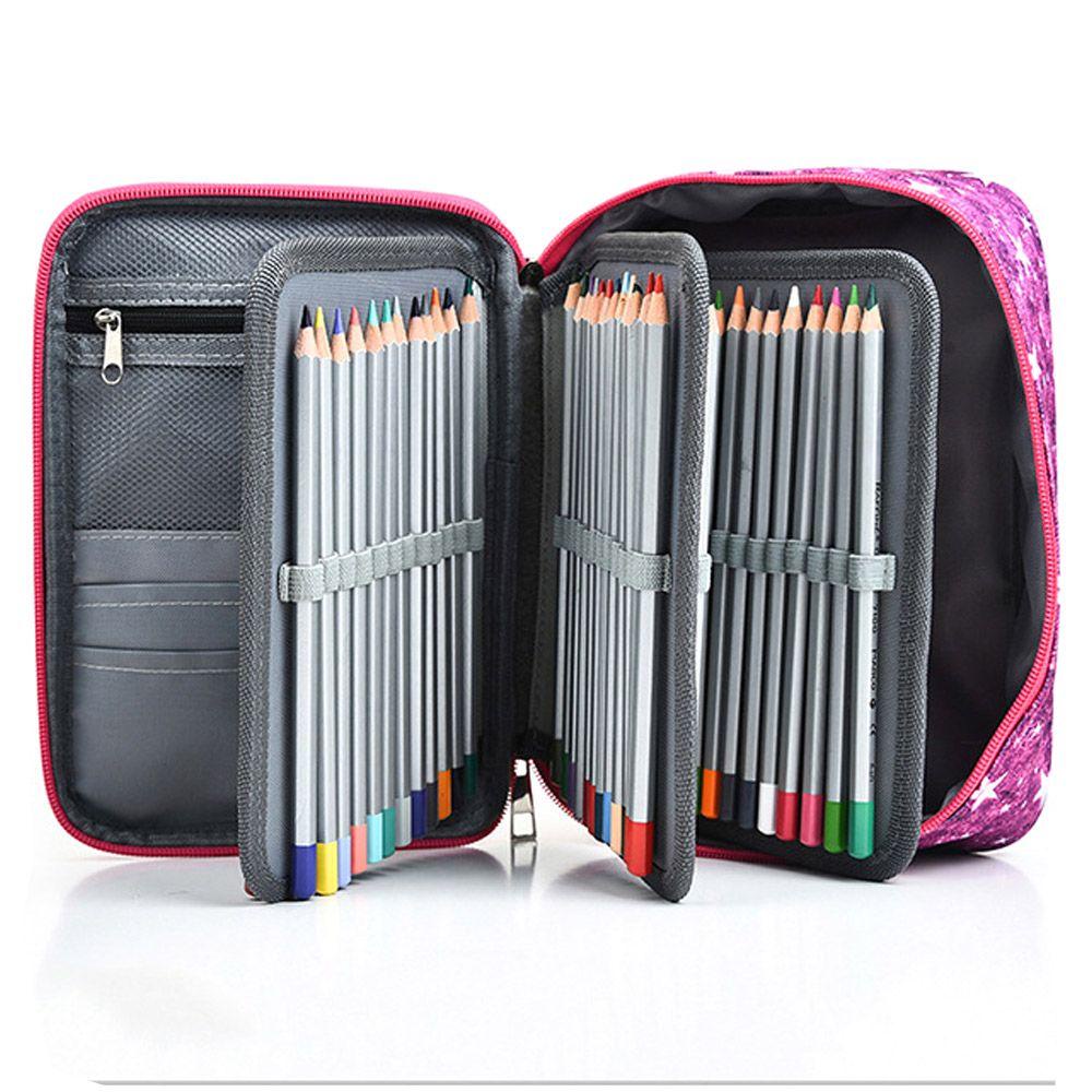 PISTA Túi Đựng Bút Bằng Vải Oxford Sức Chứa Lớn Đa Năng