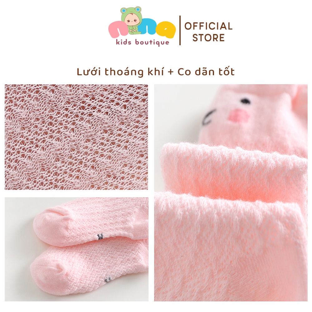 Tất lưới cổ dài cho bé sơ sinh chống trượt thoáng khí siêu đáng yêu - Size 0 - 3 tuổi