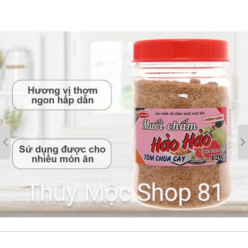 MUỐI CHẤM HẢO HẢO TÔM CHUA CAY 120G - COMBO 3 HŨ