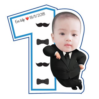Chibi bé trai kèm số 1 30cm