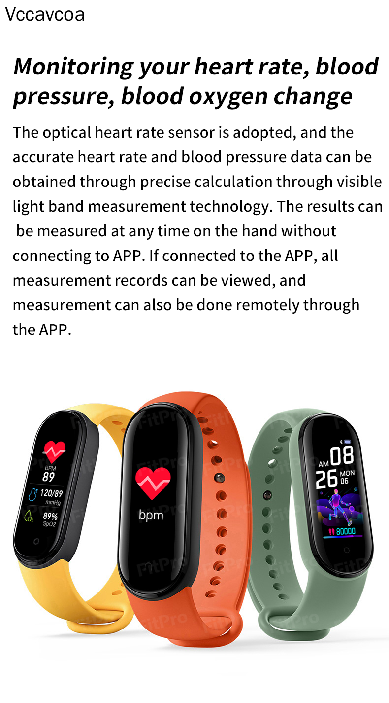 Vòng tay thông minh bluetooth đo nhịp tim huyết áp pk xiaomi miband 5m5 cho nam nữ