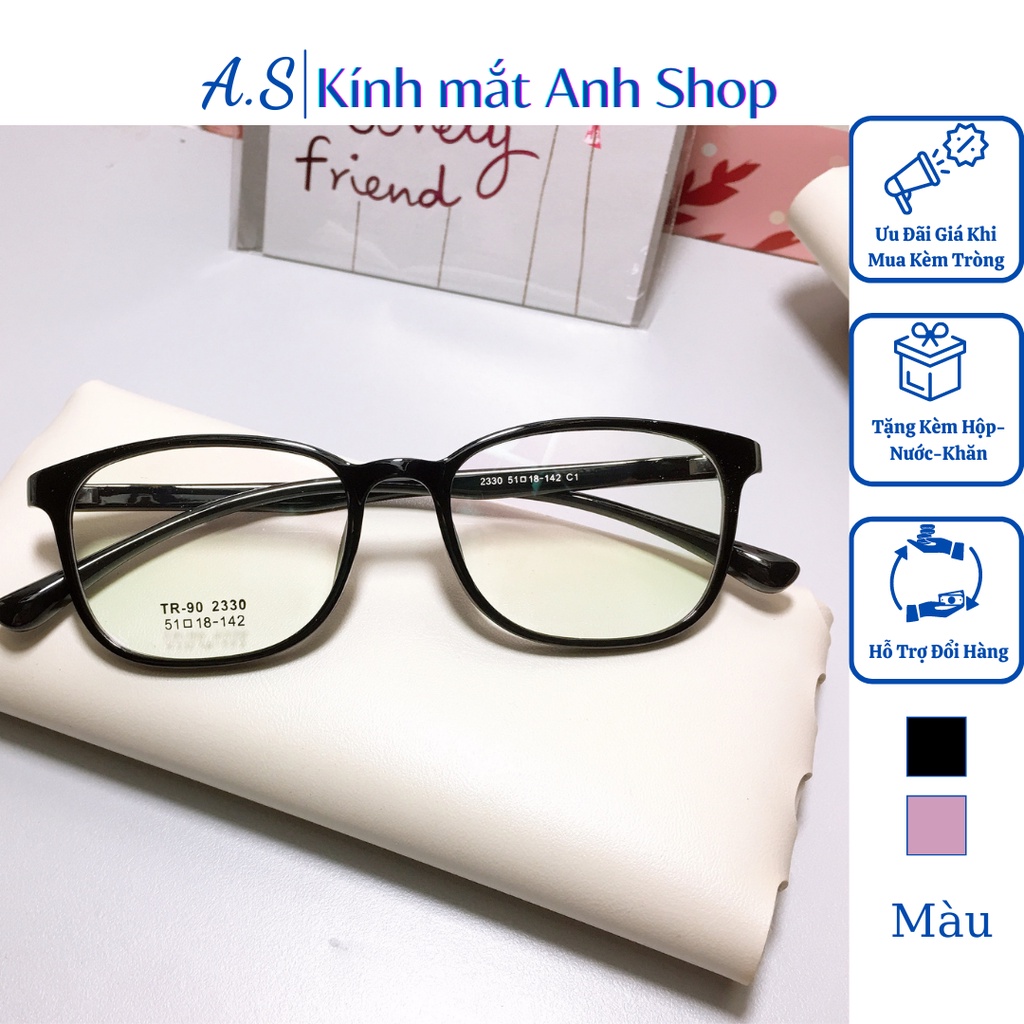 Gọng kính tròn bầu chất liệu nhựa dẻo thời trang nhiều màu sắc 2330