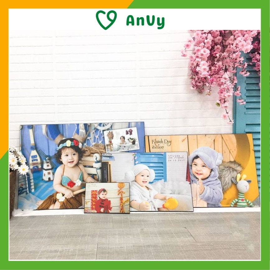 In ảnh theo yêu cầu - cỡ ảnh 30x40 hoặc 30x45 ép gỗ, ép mika, tráng gương treo tường tại Kho album ảnh AnVY