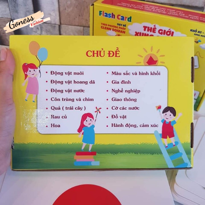 Bộ Thẻ Học Từ Vựng Kèm Hình Ảnh Size To Cho Bé- Dạy Trẻ Biết Đọc Sớm - Dạy Bé Nhận Biết Về Thế Giới Xung Quanh GIVOSA