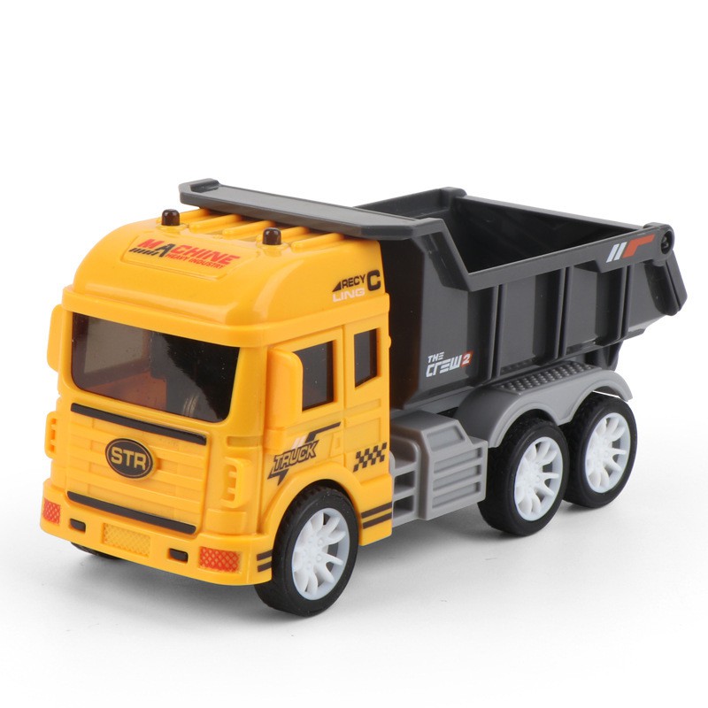 Xe đồ chơi mô hình cho bé xe cẩu rác vệ sinh môi trường chạy bánh đà nhựa thân thiện và an toàn với môi trường
