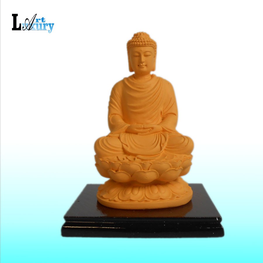 Tượng Phật Thích Ca Mâu Ni  Đế Vuông  trang trí bàn làm việc 11 cm TPT034 - Luxury Art