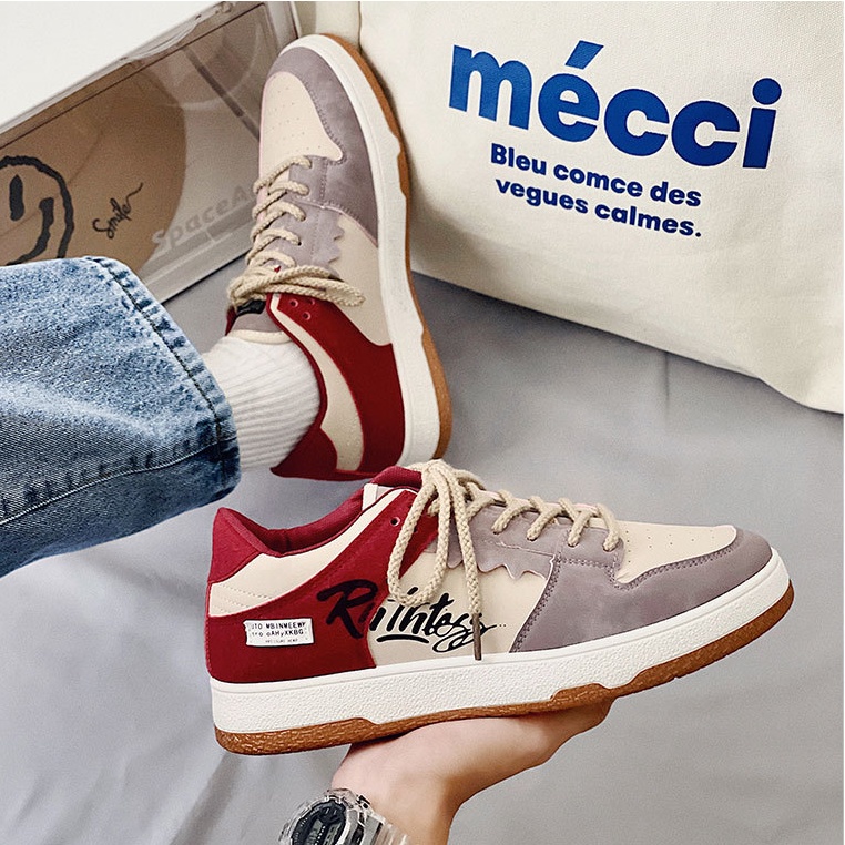 Giày sneaker thể thao da nam cao cấp D109, phong cách trẻ trung năng động, đế cao su non đi cực êm