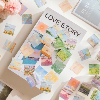 Set 50 miếng postcard, trang trí bầu trời, hoa mộng mơ