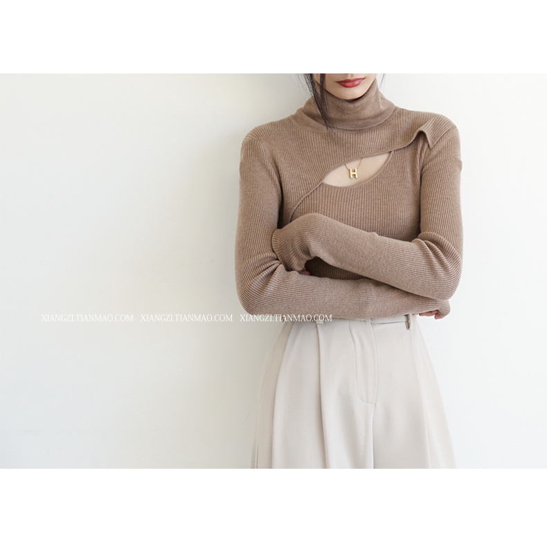 Áo len tay dài cổ lọ phong cách Hàn Quốc với 7 màu lựa chọn