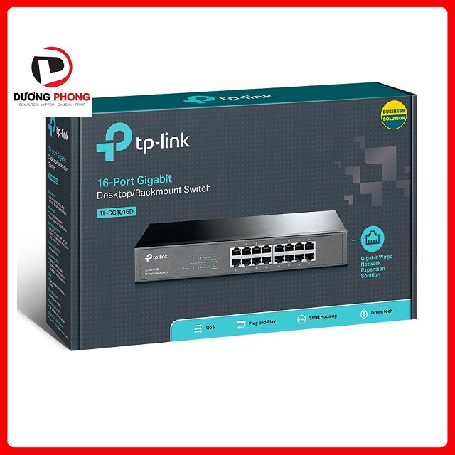 [Mã ELMS5 giảm 7% đơn 300K] Bộ chia mạng Switch TP-Link SG-1016D 16 port 1Gigabit Chính hãng - BH 24 Tháng