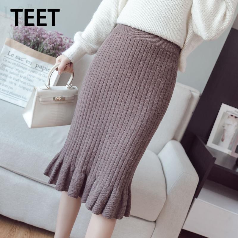 Chân Váy Len Đuôi Cá Lưng Cao Xinh Xắn Dành Cho Nữ | BigBuy360 - bigbuy360.vn