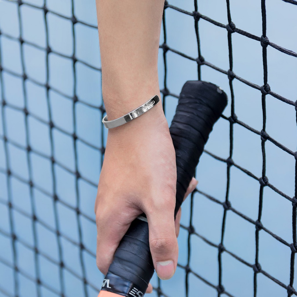 Vòng tay nam Curnon Jackie Cuff - phụ kiện đeo tay thời trang, cá tính - thiết kế basic bản to, thép không gỉ