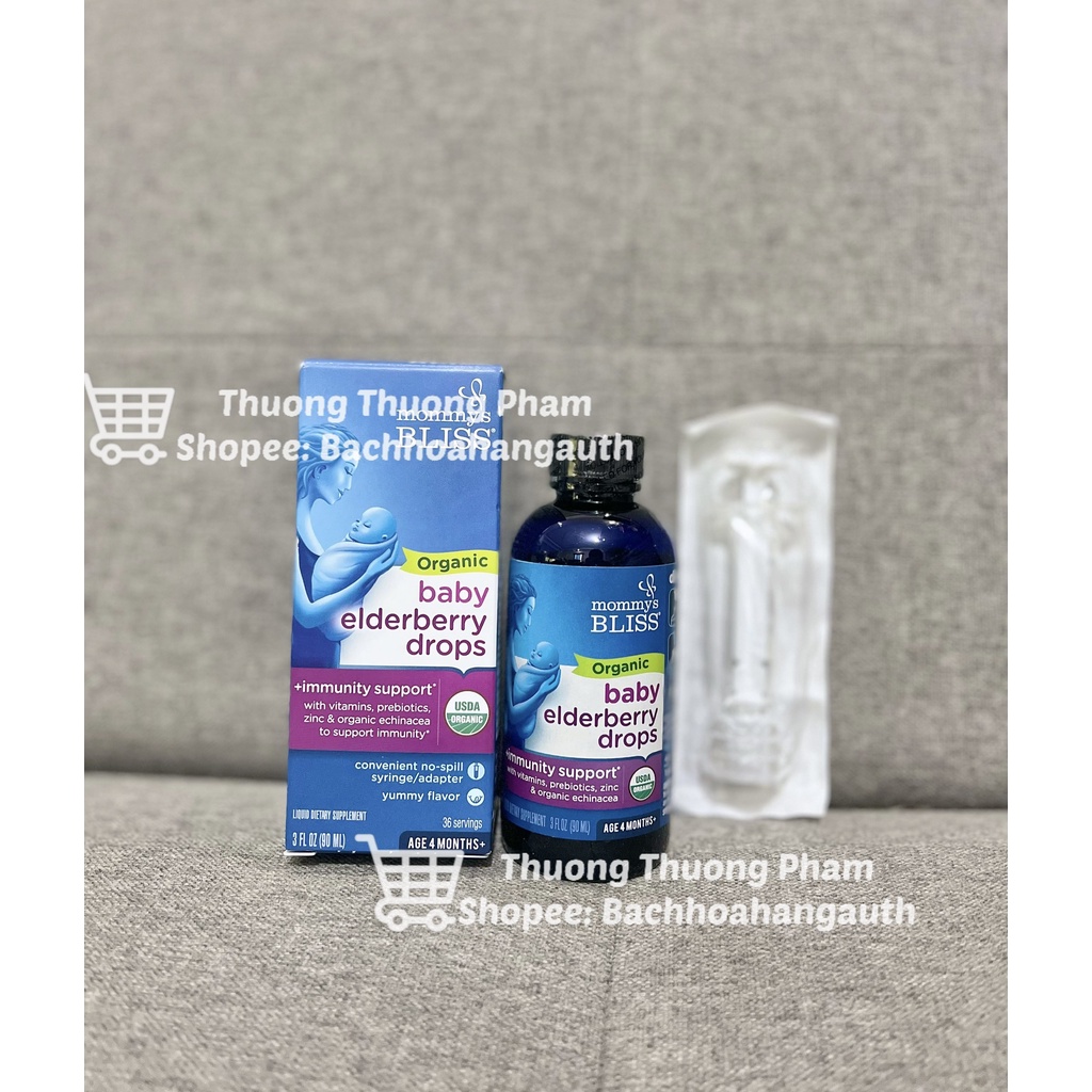 Siro tăng đề kháng Mommy's Bliss Organic cho bé từ 4 tháng tuổi 90ml
