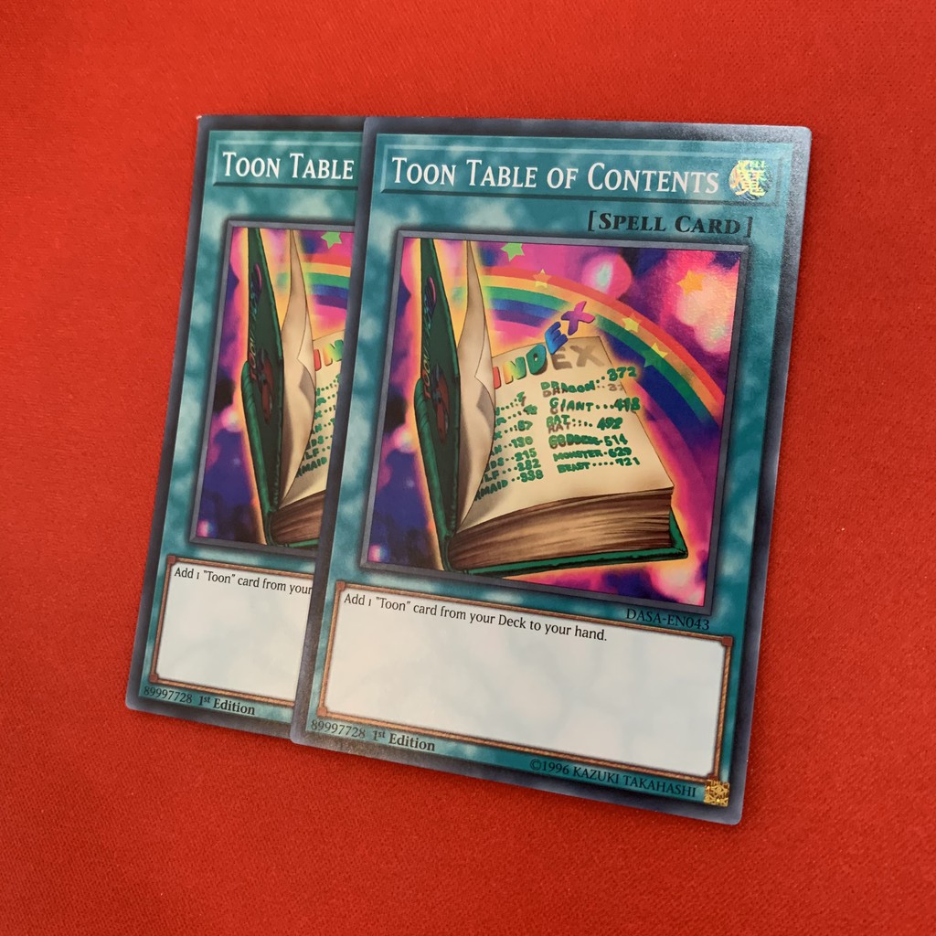 [EN-JP][Thẻ Bài Yugioh Chính Hãng] Toon Table of Contents