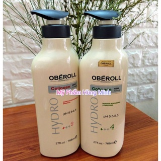 Bộ sản phẩm dầu gội xả oberoll collagen 768ml