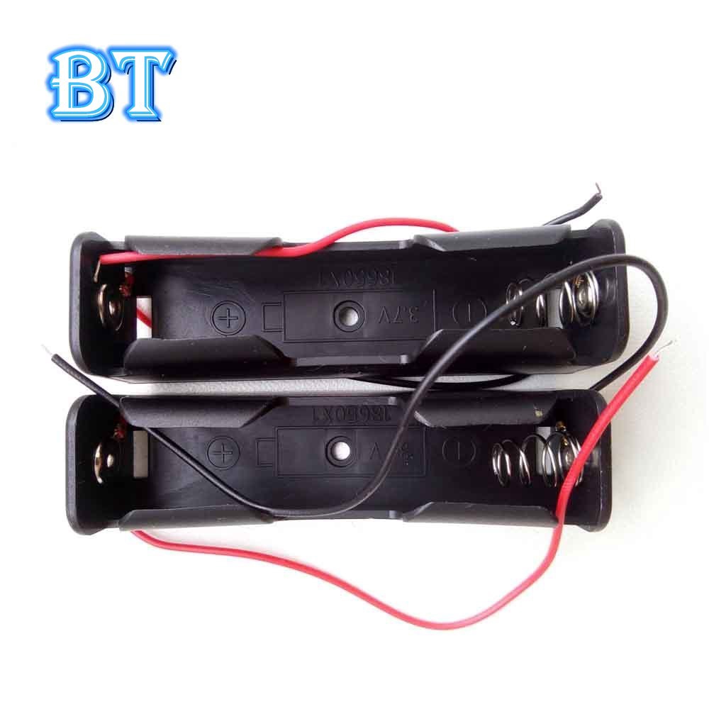 Hộp nhựa đựng pin 18650 với dây cáp 3.7V