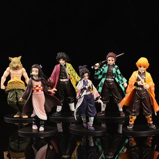 Mô hình kimetsu no yaiba - thanh gươm diệt quỷ: tanjiro, nezuko, inosuke, zenitsu, giyuu, shinobu 17cm