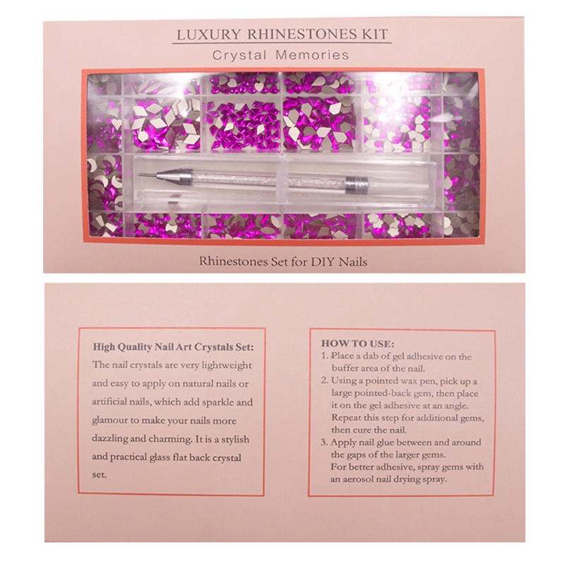 Đá Pha Lê Trong Suốt Trang Trí Móng Tay