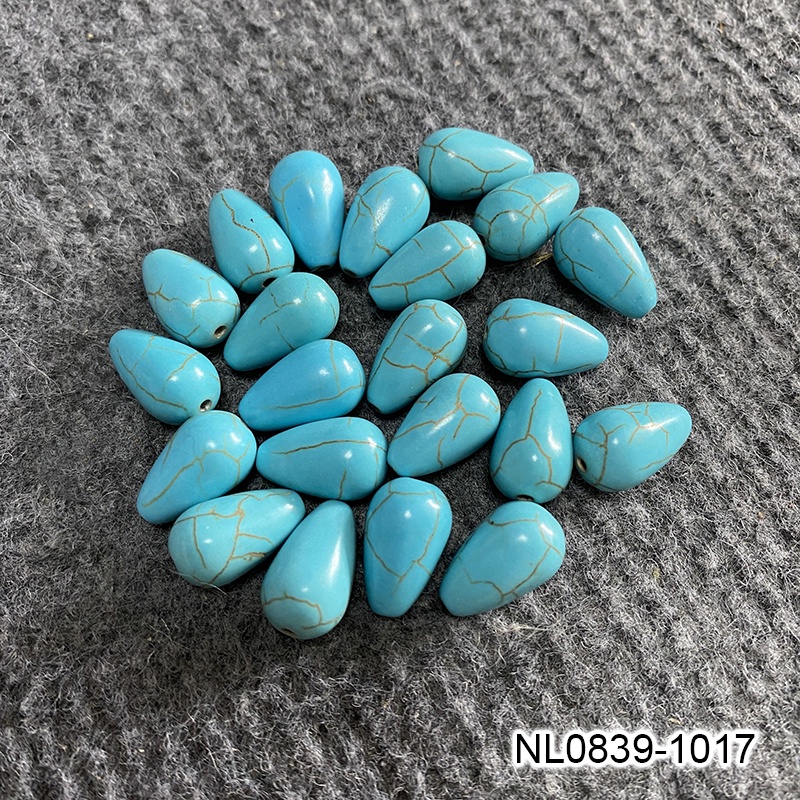 1-2 hạt giọt nước màu vân pháp lam nguyên liệu làm trâm làm trang sức cổ trang cosplay cổ phục