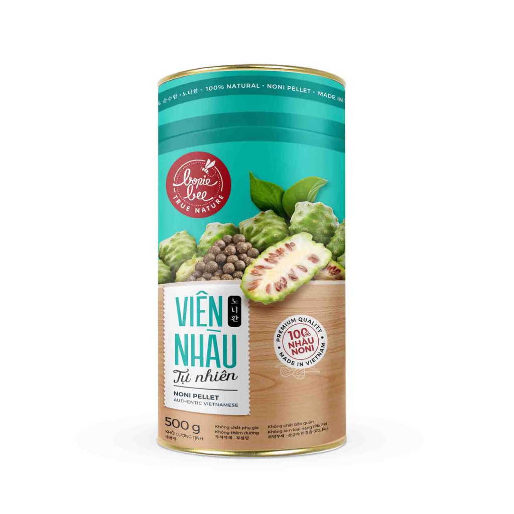 Viên Nhàu Nguyên Chất - Tinh chất từ 100% Nhàu Tươi - 500g