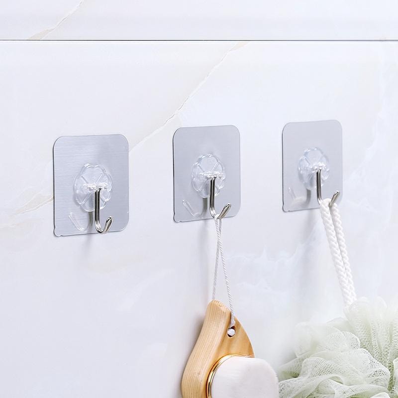 Móc dán tường siêu dính trong suốt - Móc dán tường siêu dính tiện lợi