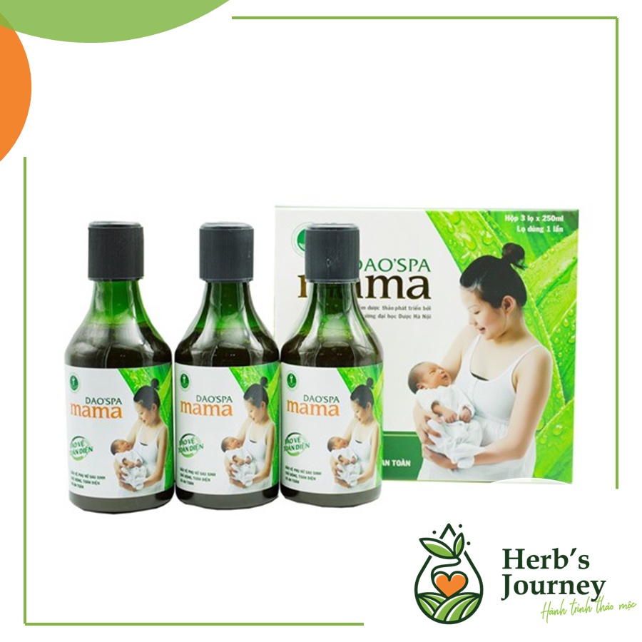 [CHÍNH HÃNG] Nước xông tắm thảo dược cho mẹ sau sinh Dao'spa mama (Hộp 3 lọ 200ml) - CTCP Dược Khoa - 100% thảo mộc