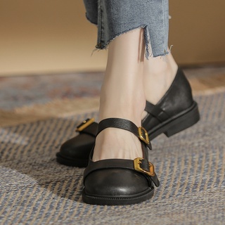 Giày Lười Da Đế Dày 3cm Thời Trang Cho Nữ