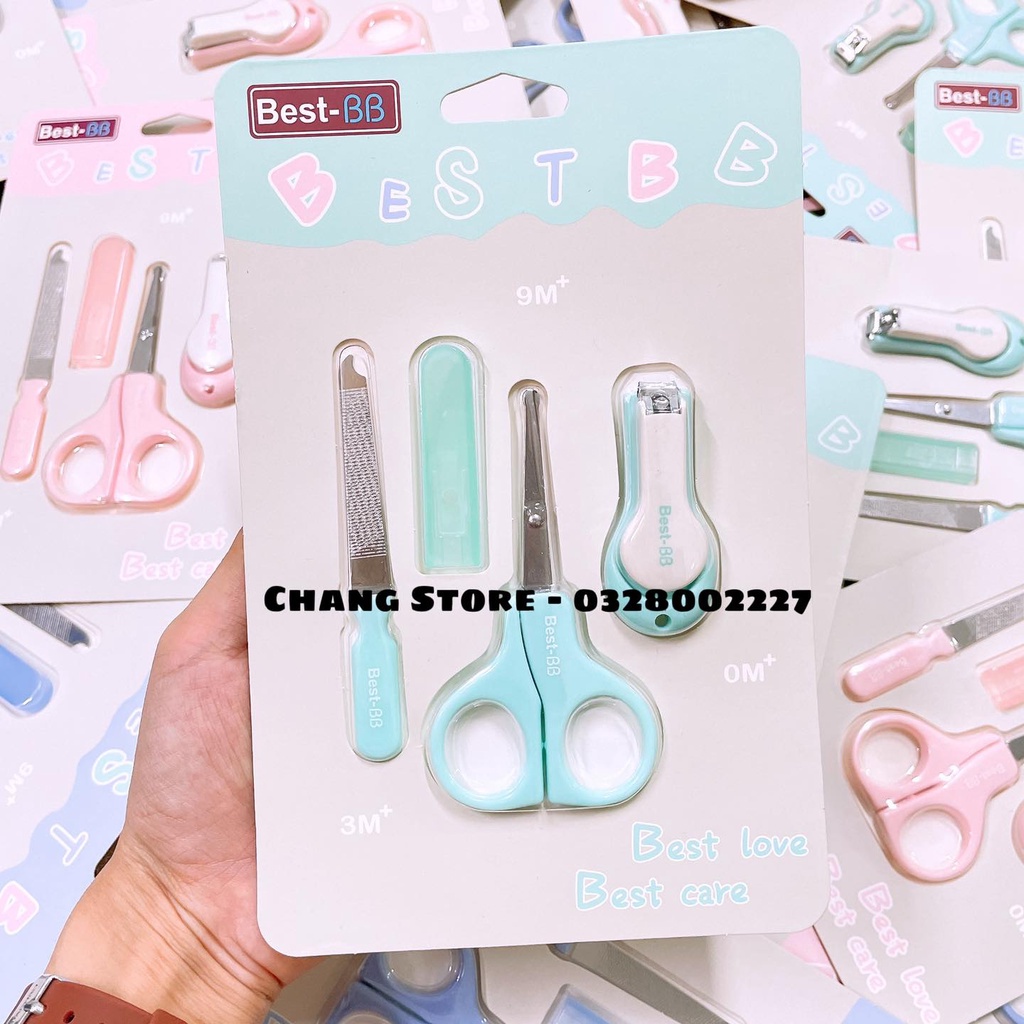 Bộ Bấm Móng Best BB Gồm 3 Món: Kéo cắt móng, Bấm móng, Dũa móng cho bé