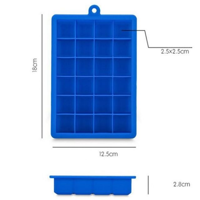 Khay đá silicon có nắp 18x12,5cm